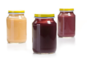 Image showing baby food in glass jar