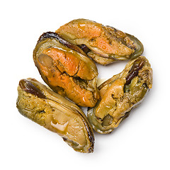 Image showing smoked mussels