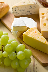 Image showing still life with cheeses