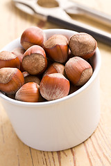 Image showing hazelnuts in bowl