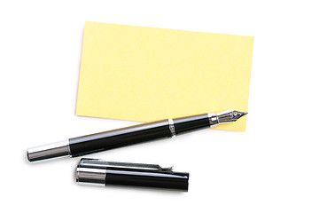 Image showing business card and pen