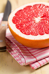 Image showing sliced red grapefruit