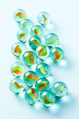 Image showing colorful glass marbles