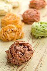 Image showing colorful pasta tagliatelle 