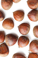 Image showing chesnuts on white background