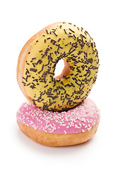 Image showing sweet doughnut on white