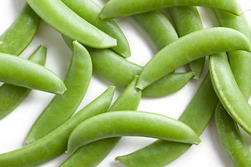 Image showing green peas pods