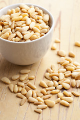 Image showing pine nuts in bowl