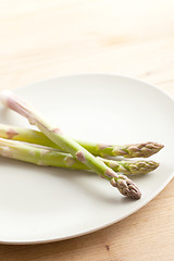 Image showing fresh green asparagus