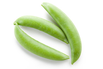 Image showing green peas pods