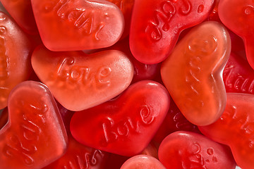 Image showing red heart confectionery