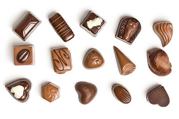 Image showing various chocolate pralines