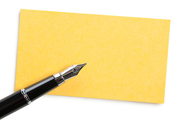 Image showing business card and pen