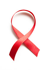 Image showing aids awareness red ribbon 