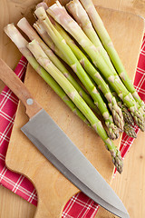 Image showing fresh green asparagus