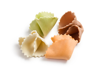Image showing raw colored pasta