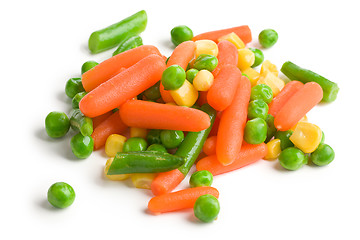 Image showing mixed vegetables on white background