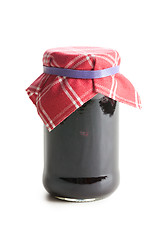 Image showing fruity jam in glass jar