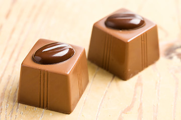 Image showing two chocolate pralines