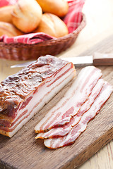 Image showing slices smoked bacon