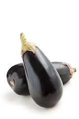 Image showing two eggplants on white background