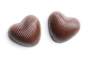 Image showing chocolate hearts