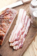 Image showing slices smoked bacon