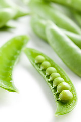 Image showing green peas pods