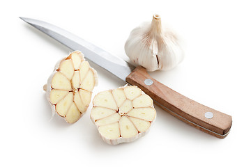 Image showing fresh garlic on white background