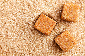 Image showing brown cubes of sugar