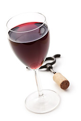 Image showing glass of red wine