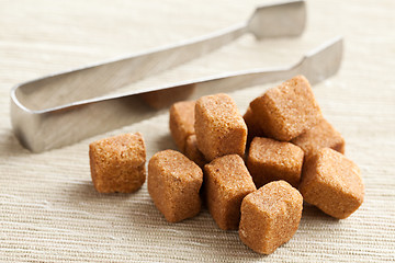 Image showing brown cubes of sugar
