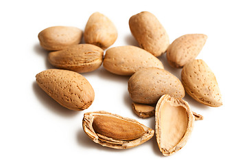 Image showing almonds in nutshell