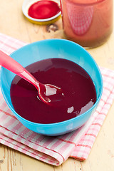 Image showing baby food in plastic bowl