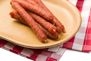 Image showing smoked sausages