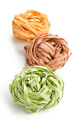 Image showing colorful pasta tagliatelle 