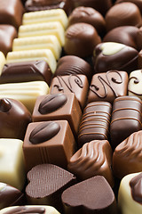 Image showing various chocolate pralines