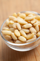 Image showing pine nuts in bowl