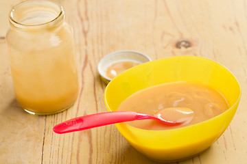 Image showing baby food in plastic bowl