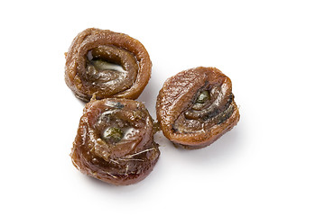 Image showing rolled anchovy with capers