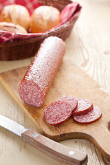 Image showing fresh salami