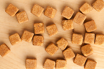 Image showing brown cubes of sugar