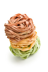 Image showing colorful pasta tagliatelle 