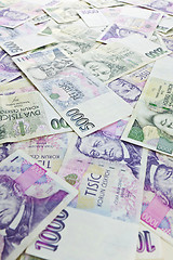 Image showing czech money background