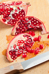 Image showing sliced pomegranate