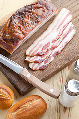 Image showing slices smoked bacon