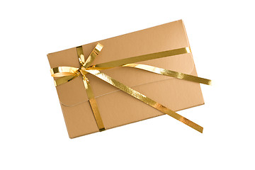 Image showing gold wrapped gift