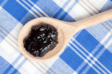 Image showing fruity jam on spoon
