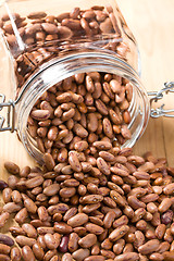 Image showing red beans in glass jar