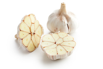 Image showing fresh garlic on white background